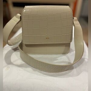 JW PEI Vegan Leather Croc-Embossed Crossbody Bag